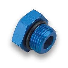 Fragola - -3 AN Port Plug-3/8"x24 Thread-Blue-O-Ring Included