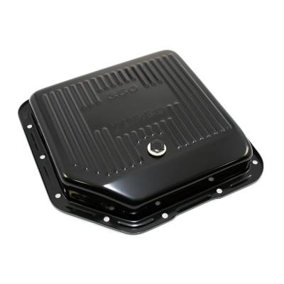 Assault Racing Products - GM Chevy Turbo 350 Black Automatic Transmission Pan - Stock Capacity TH350 Trans